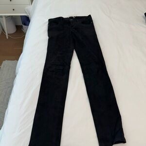 Alice + Olivia Black Suede Pants Size 4